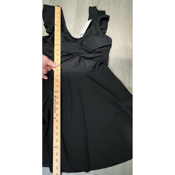 NWT, Kate Kasin Tankini Swimsuit Swim Dress Top in Black. Size S. - Picture 12 of 12